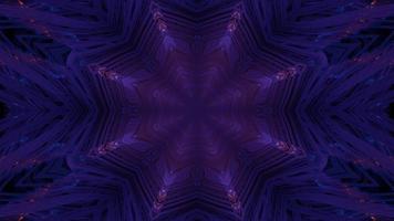 Dark violet tunnel with neon lights 3d illustration photo