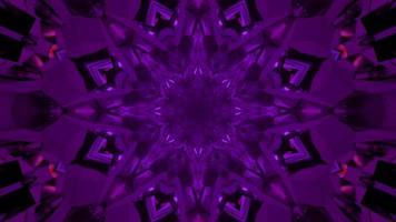 3D illustration of violet crystal ornament photo