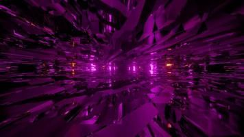 3D illustration of distorted futuristic tunnel photo