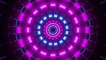 3D illustration of illuminated abstract light in circle shape photo