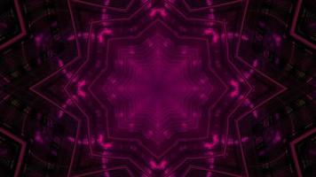 Ilustración 3d de túnel púrpura en forma de flor foto