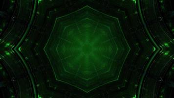 3d illustration of dark green round tunnel photo