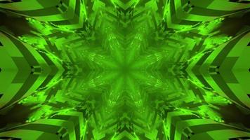 Fondo abstracto de neón patrón de adornos geométricos en ilustración 3d foto