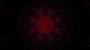 3D illustration of red ornament in darkness photo