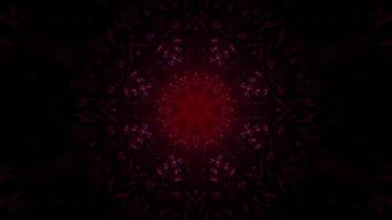 3D illustration of red ornament in darkness photo