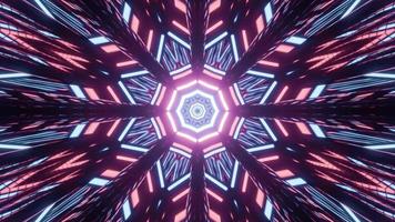 Abstract 3d illustration of luminous poly angular ornaments photo
