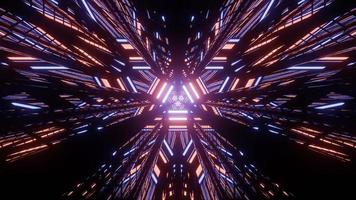 Luminous 3d illustration of abstract geometric patterns photo
