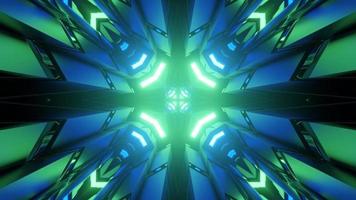 Luminous 3d illustration of abstract geometric patterns photo