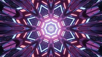 Luminous abstract geometric ornament 3d illustration photo