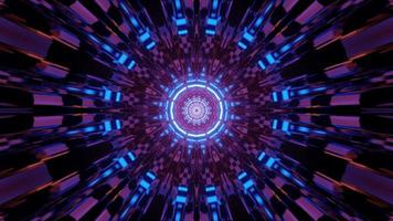 Gleaming multicolored neon pattern 3d illustration photo