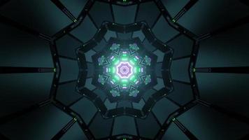 Abstraction of geometric ornament in labyrinth in 3D illustration photo