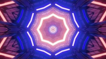 3D illustration of neon illumination in cyberspace as abstract background photo