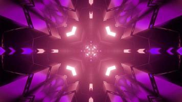 Kaleidoscope pattern with futuristic geometric figures in 3D illustration photo