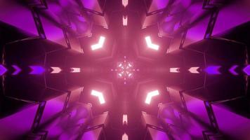 Kaleidoscope pattern with futuristic geometric figures in 3D illustration photo