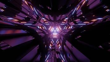 Abstract background of purple futuristic figures in 3D illustration photo