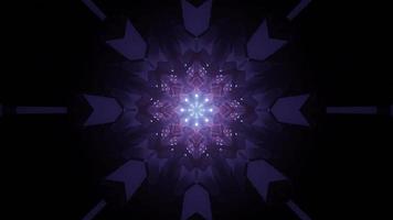 patrón geométrico violeta con luces brillantes ilustración 3d foto
