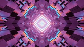 3D illustration of multicolored abstraction with symmetrical elements photo