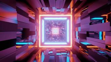 Chaotic geometric pattern with multicolored figures in 3D illustration photo