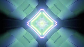 Sci fi tunnel with colorful futuristic design 3d illustration photo