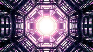 Octagonal ornamental abstract background with light effect 3d illustration photo