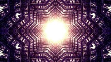 Magic light in star shaped tunnel 3d illustration photo