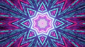 Kaleidoscope star shaped abstract background 3d illustration photo