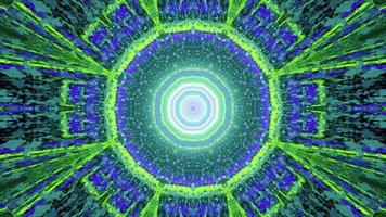 3D illustration of illuminated fractal abstraction in tunnel photo