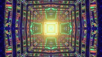 3D illustration of graphic abstract pattern in dark labyrinth photo