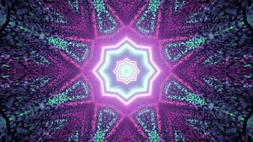 Abstract textured pattern with neon lights in 3D illustration photo