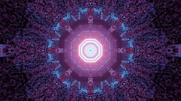 patrón geométrico brillante en colores neón ilustración 3d foto
