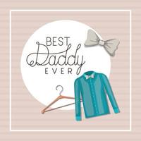 Fathers day celebration banner with icons vector