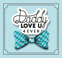 Fathers day celebration banner with bowtie vector design