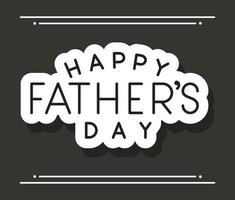 Fathers day celebration banner with lettering vector