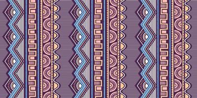 Seamless ethnic and tribal pattern. Hand drawn ornamental stripes. vector