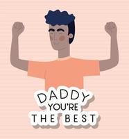 Fathers day celebration banner with man vector