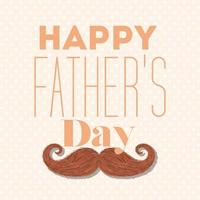 Fathers day celebration banner with lettering and mustache vector