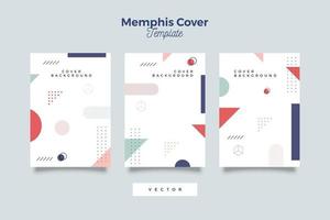 Set of abstract geometric cover design templates vector