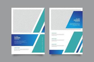 Abstract gradient geometric flyer template vector