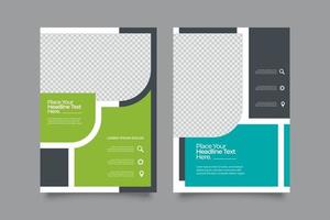 Abstract promotion geometric flyer template vector