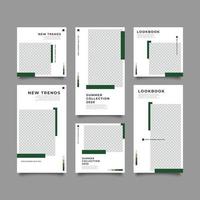 New trends posts template set vector