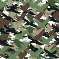 pájaros de camuflaje diseño de patrones sin fisuras vector