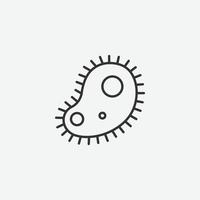 Bacteria icon. virus, microbe isolated icon for graphic and website design vector