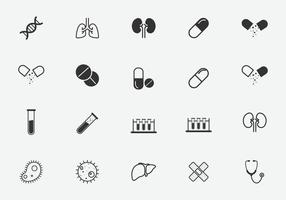 set of medical isolated icons for graphic and website design vector