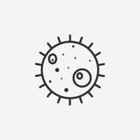 icono de bacterias. virus, microbio icono aislado para diseño gráfico y de sitios web vector