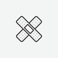 Wound isolated icons for graphic and website design vector