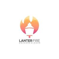logo illustration, colorful lantern vector