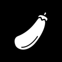 Eggplant dark mode glyph icon vector