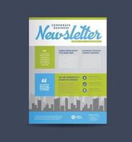 Business Newsletter Design and Monthly Journal Design vector