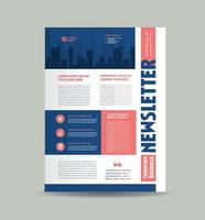 Business Newsletter Design and Monthly Journal Design vector