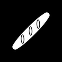 French baguette dark mode glyph icon vector